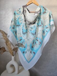 Foulard en Crêpe Chiffon Premium, fluide et anti-glisse