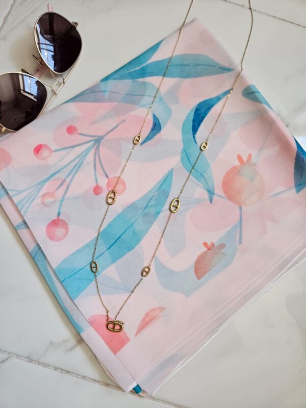 Foulard en Crêpe Chiffon Premium, fluide et anti-glisse