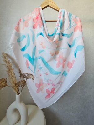 Foulard en Crêpe Chiffon Premium, fluide et anti-glisse