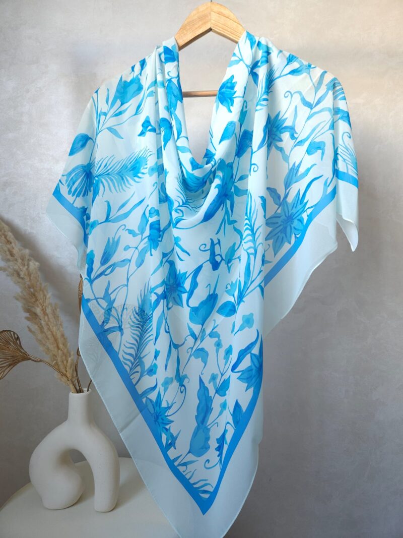 Foulard en Crêpe Chiffon Premium, fluide et anti-glisse
