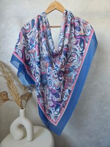 Foulard en Crêpe Chiffon Premium, fluide et anti-glisse