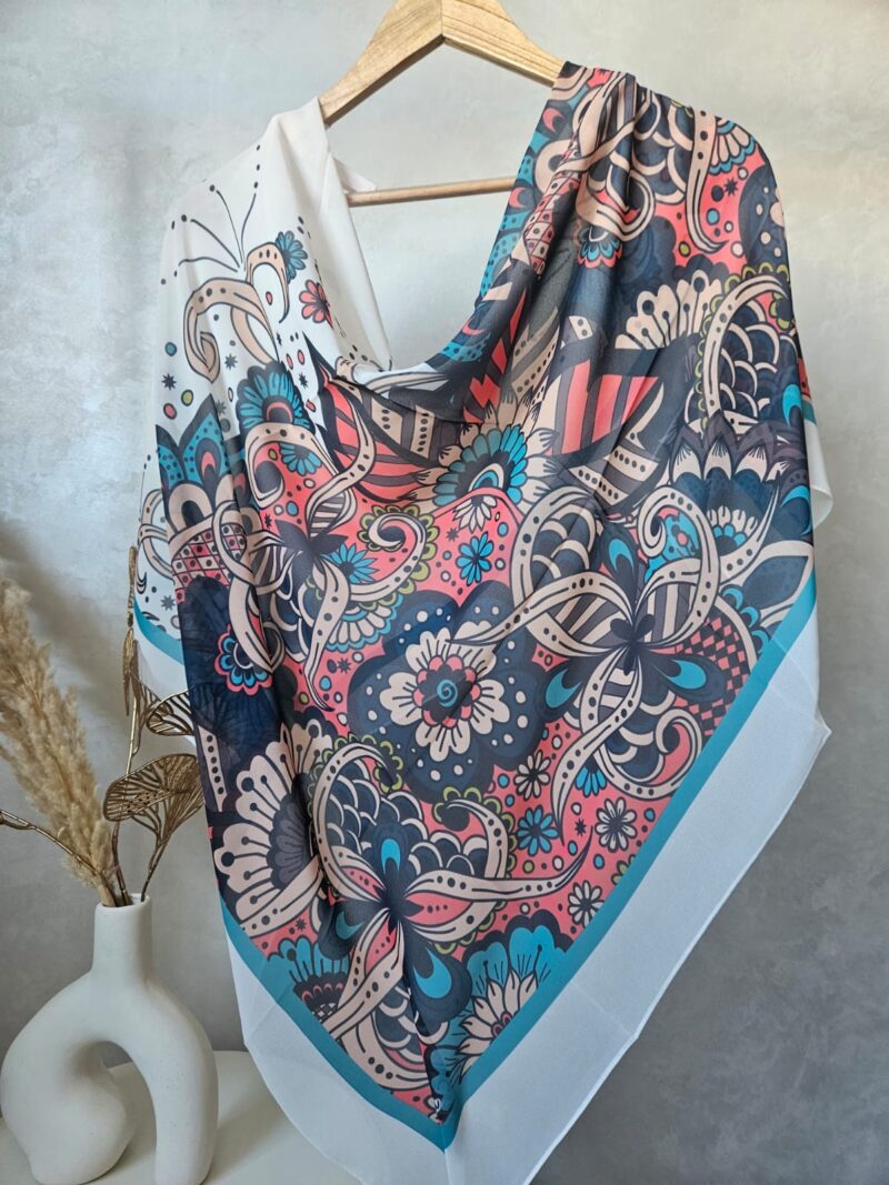 Foulard en Crêpe Chiffon Premium, fluide et anti-glisse