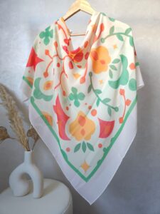 Foulard en Crêpe Chiffon Premium, fluide et anti-glisse
