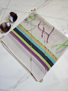 Foulard en Crêpe Chiffon Premium, fluide et anti-glisse