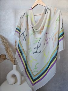 Foulard en Crêpe Chiffon Premium, fluide et anti-glisse