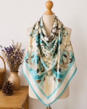 Foulard en Crêpe Chiffon Premium, fluide et anti-glisse