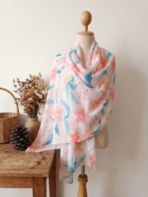 Foulard en Crêpe Chiffon Premium, fluide et anti-glisse