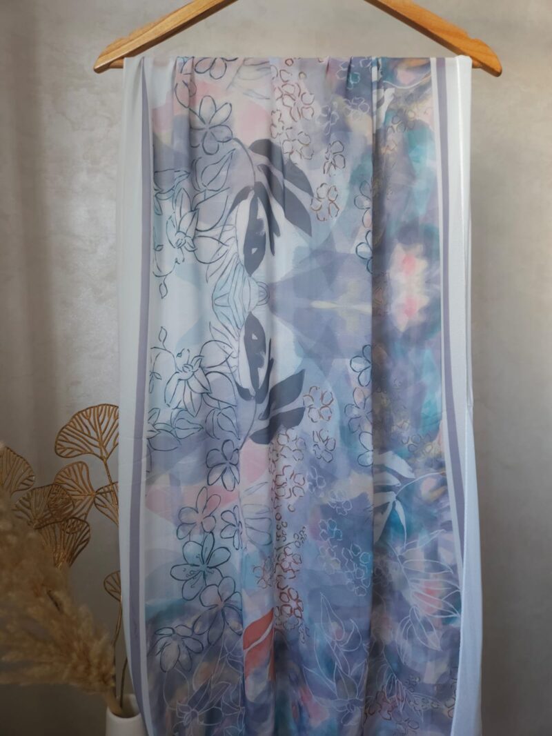 Châle en Crêpe Chiffon Premium, fluide et anti-glisse