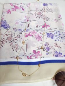 Châle en Crêpe Chiffon Premium, fluide et anti-glisse